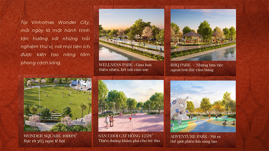 Tiện ích Vinhomes Wonder City Đan Phượng