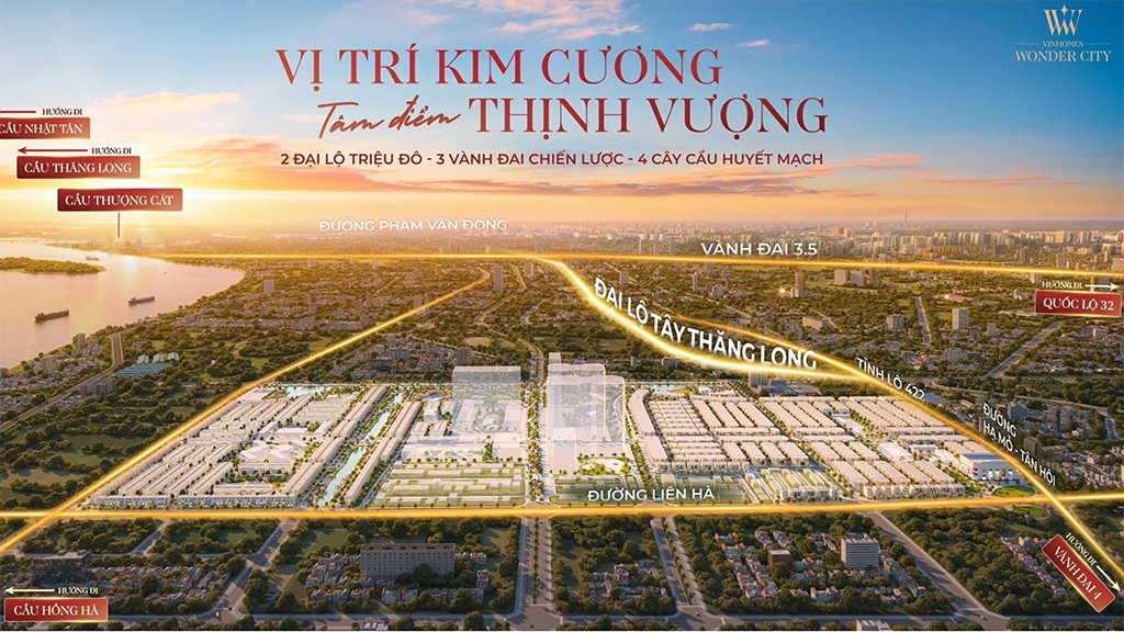 vị trí Vinhomes Đan Phượng