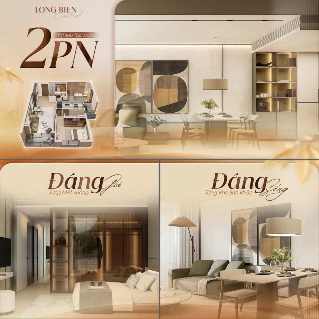 Thiết kế 2 ngủ Long Biên Central